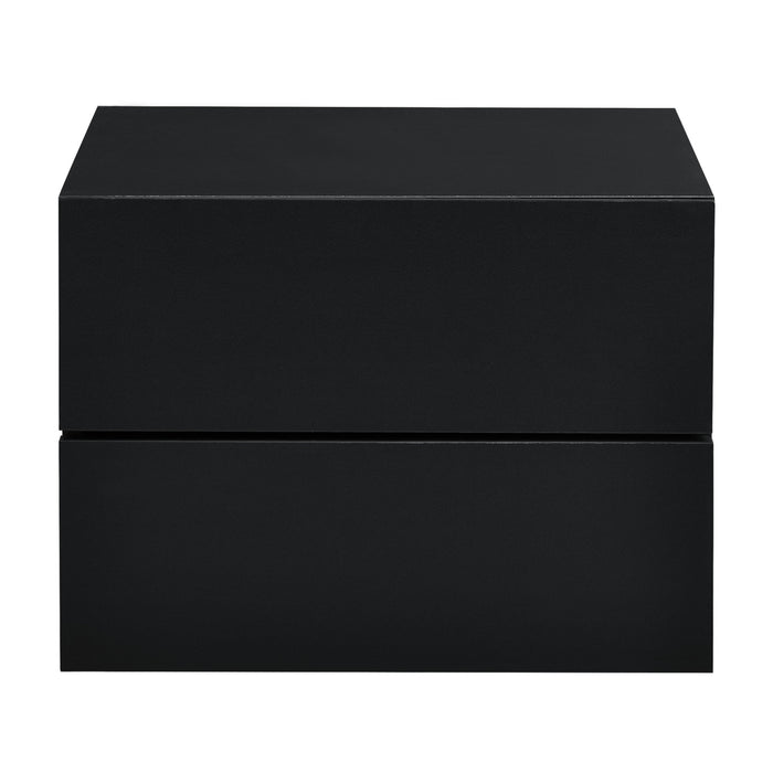 Comodino pensile 2 cassetti 40 cm nero 03_0000824