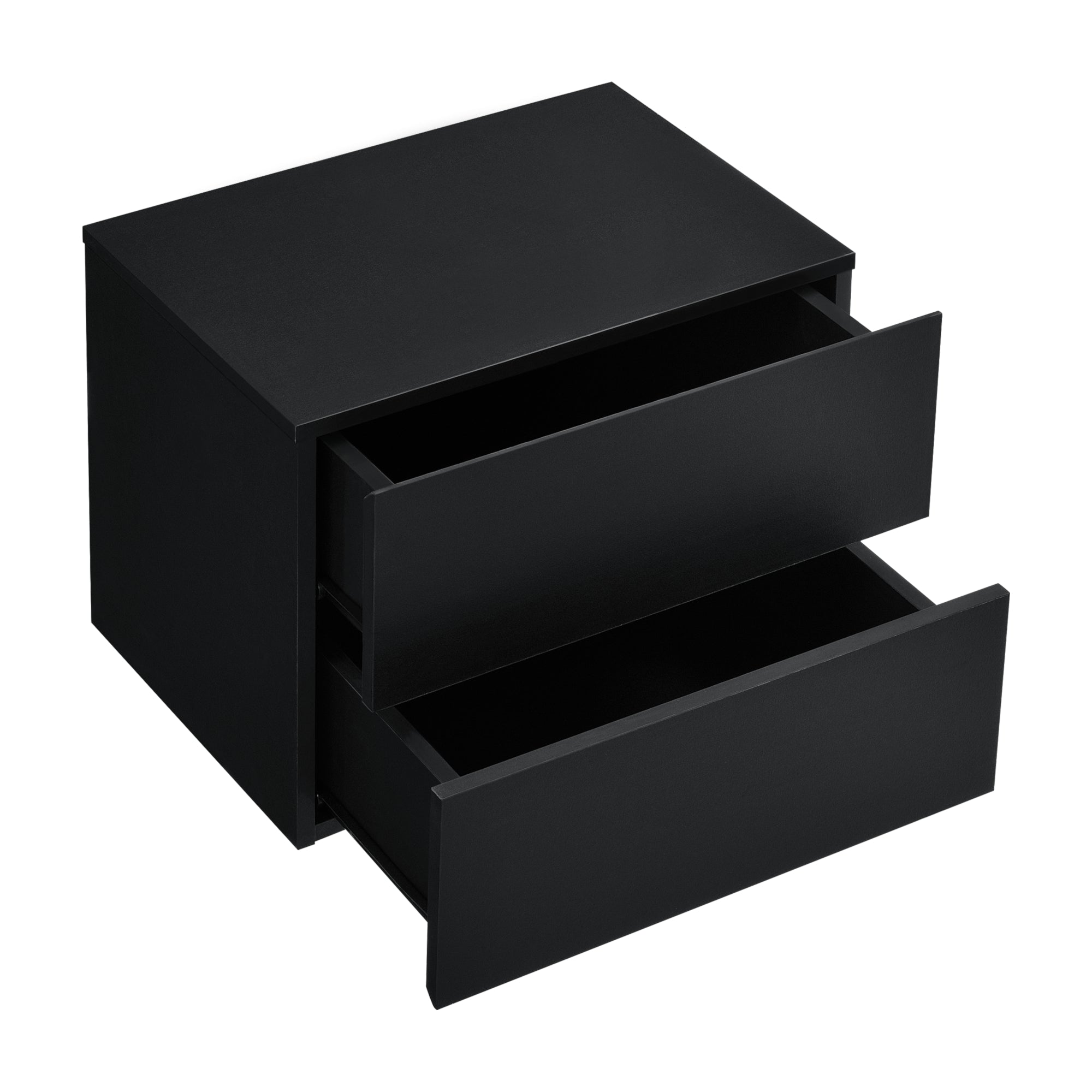 Comodino pensile 2 cassetti 40 cm nero 03_0000824