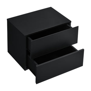 Comodino pensile 2 cassetti 40 cm nero 03_0000824