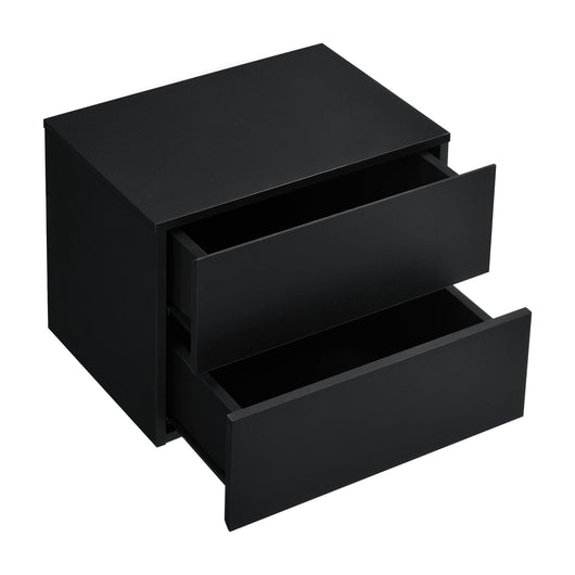 Comodino pensile 2 cassetti 40 cm nero 03_0000824