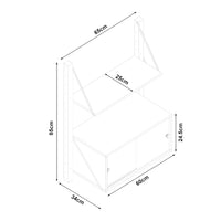 Scaffale da Parete Tingvoll in Bambù 85 x 65 x 34 cm - Naturale [en.casa]