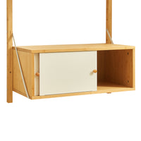 Scaffale da Parete Tingvoll in Bambù 85 x 65 x 34 cm - Naturale [en.casa]