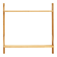 Scaffale da Parete Tingvoll in Bambù 85 x 85 x 25 cm - Naturale [en.casa]
