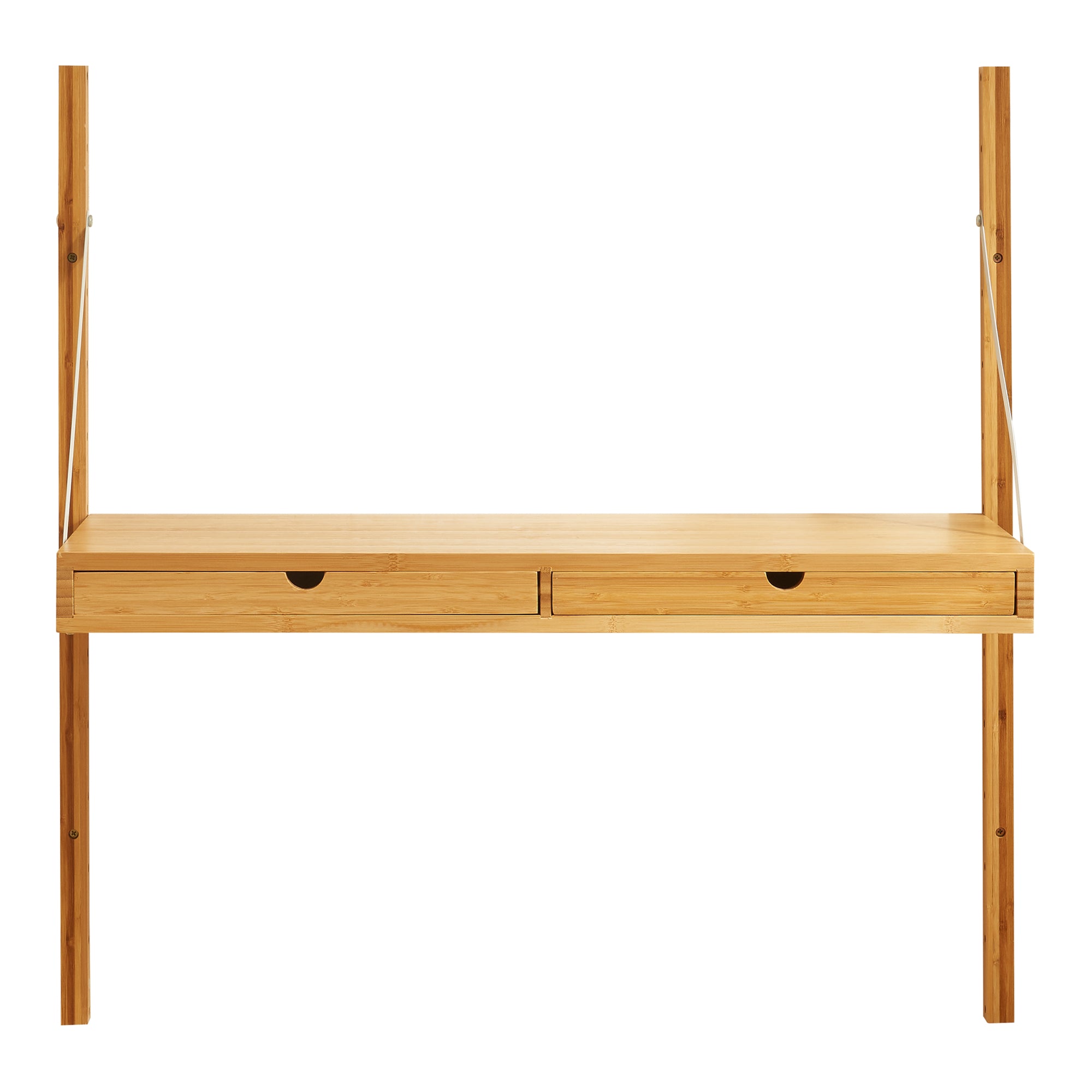 Scaffale da Parete Tingvoll in Bambù 85 x 85 x 36 cm - Naturale [en.casa]