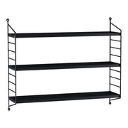 Mensola a muro con 3 livelli modulari 50 x 60 x 15 cm nero 03_0007058