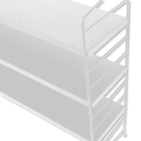 Set di 2 Scaffali da Parete Strängnäs a 3 Ripiani Regolabili  50 x 60 x 15 cm Acciaio Bianco [en.casa]