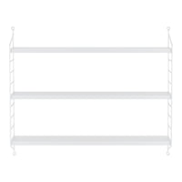 Set di 2 Scaffali da Parete Strängnäs a 3 Ripiani Regolabili  50 x 60 x 15 cm Acciaio Bianco [en.casa]