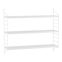 Set di 2 Scaffali da Parete Strängnäs a 3 Ripiani Regolabili  50 x 60 x 15 cm Acciaio Bianco [en.casa]