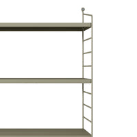 Set di 4 Scaffali da Parete Strängnäs a 3 Ripiani Regolabili  50 x 60 x 15 cm Acciaio color Cammello [en.casa]
