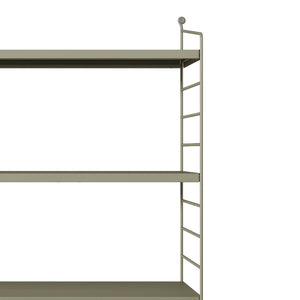 Set di 4 Scaffali da Parete Strängnäs a 3 Ripiani Regolabili  50 x 60 x 15 cm Acciaio color Cammello [en.casa]