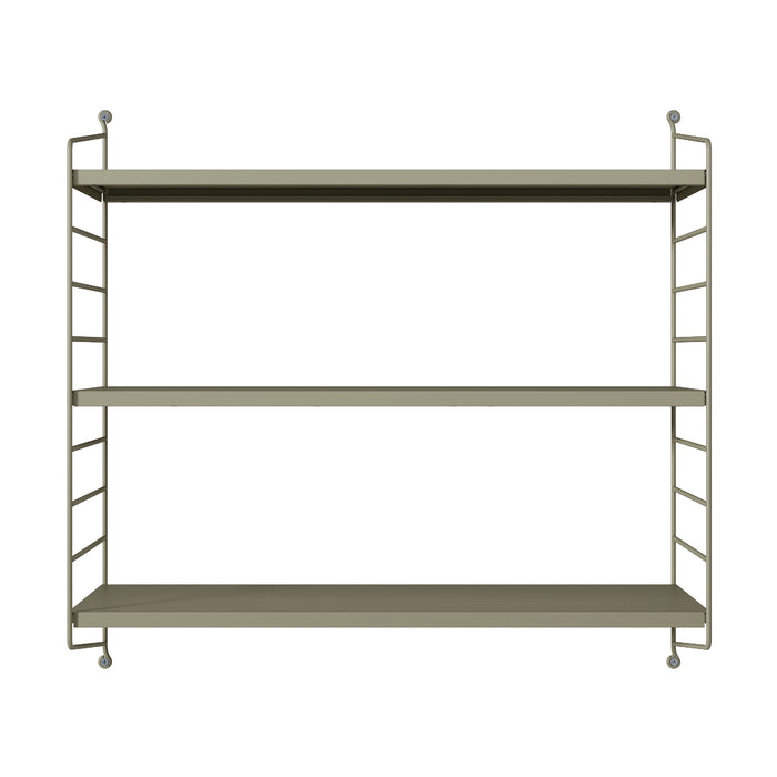 Set di 4 Scaffali da Parete Strängnäs a 3 Ripiani Regolabili  50 x 60 x 15 cm Acciaio color Cammello [en.casa]