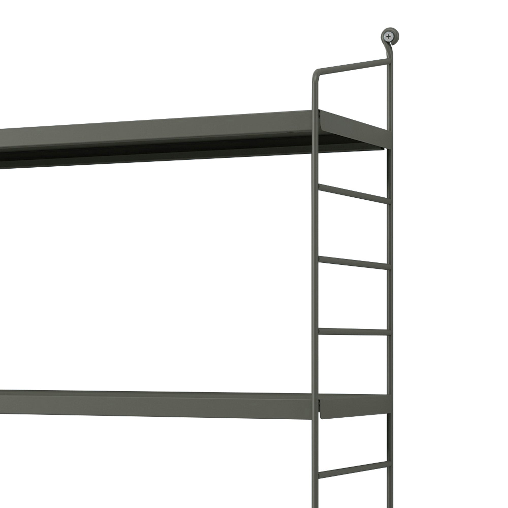 Scaffale da Parete Strängnäs a 3 Ripiani Regolabili 50 x 60 x 15 cm Acciaio Grigio Antracite [en.casa]