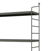 Scaffale da Parete Strängnäs a 3 Ripiani Regolabili 50 x 60 x 15 cm Acciaio Grigio Antracite [en.casa]