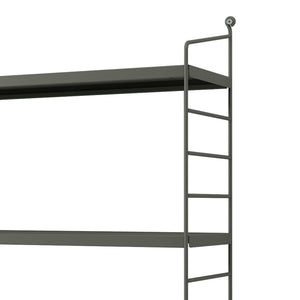 Scaffale da Parete Strängnäs a 3 Ripiani Regolabili 50 x 60 x 15 cm Acciaio Grigio Antracite [en.casa]
