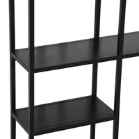 Scaffale da Parete Jämijärvi in Acciaio con Scomparti Aperti 90 x 100 x 18 cm Nero, opaco [en.casa]