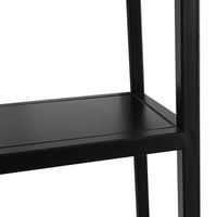 Scaffale da Parete Jämijärvi in Acciaio con Scomparti Aperti 90 x 120 x 18 cm Nero, opaco [en.casa]