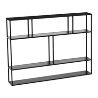 Scaffale da Parete Jämijärvi in Acciaio con Scomparti Aperti 90 x 120 x 18 cm Nero, opaco [en.casa]