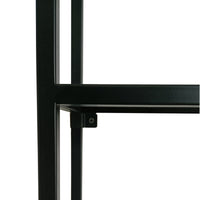 Scaffale da Parete Jämijärvi in Acciaio con Scomparti Aperti 180 x 80 x 18 cm Nero, opaco [en.casa]