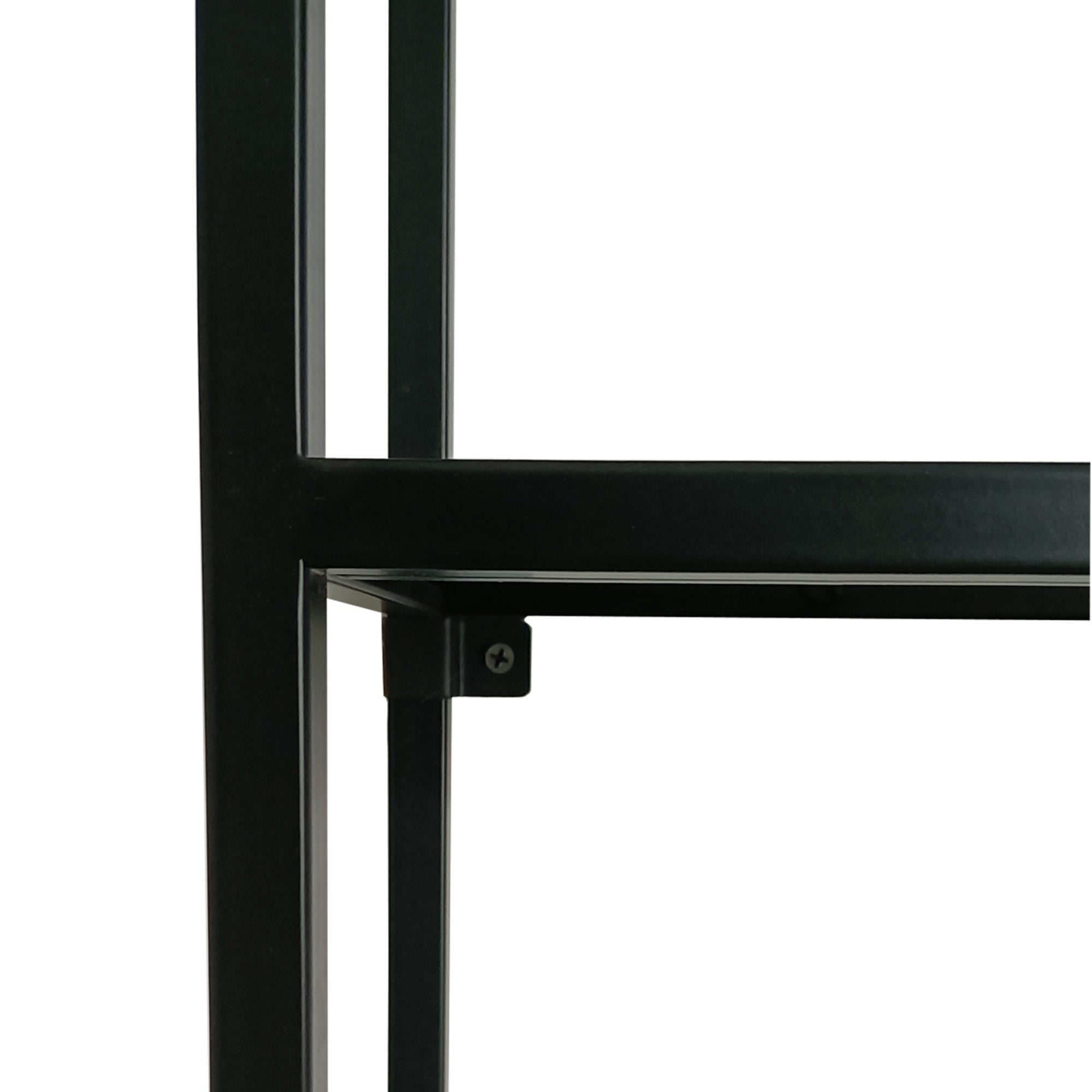 Scaffale da Parete Jämijärvi in Acciaio con Scomparti Aperti 180 x 80 x 18 cm Nero, opaco [en.casa]