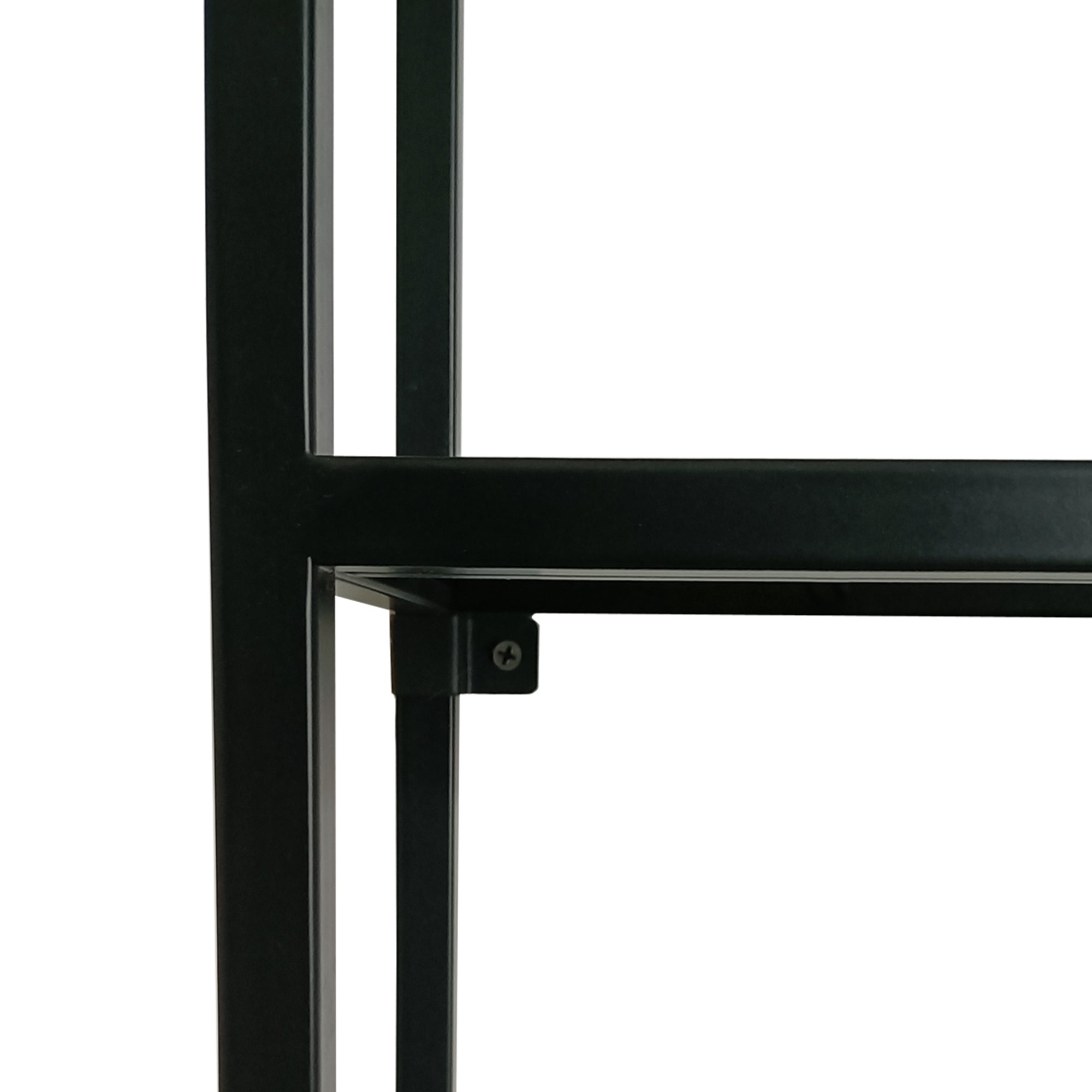 Scaffale da Parete Jämijärvi in Acciaio con Scomparti Aperti 140 x 60 x 18 cm Nero, opaco [en.casa]