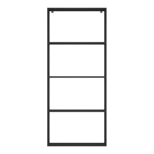 Scaffale da Parete Jämijärvi in Acciaio con Scomparti Aperti 140 x 60 x 18 cm Nero, opaco [en.casa]
