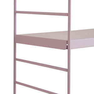 Set di 4 Scaffali da Parete Strängnäs a 3 Ripiani Regolabili  50 x 60 x 15 cm Acciaio Lilla [en.casa]