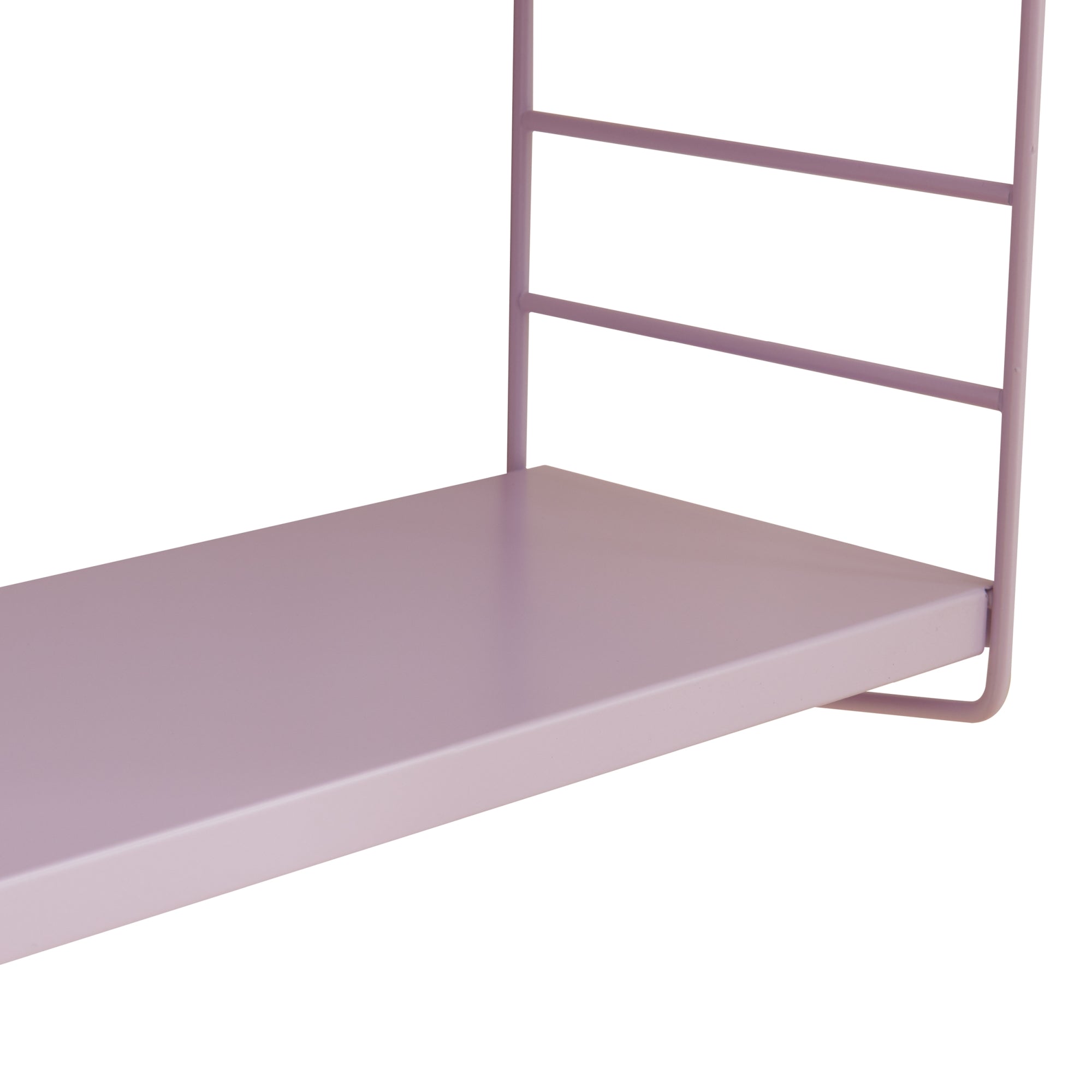 Set di 2 Scaffali da Parete Strängnäs a 3 Ripiani Regolabili  50 x 60 x 15 cm Acciaio Lilla [en.casa]