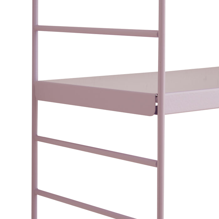 Scaffale da Parete Strängnäs a 3 Ripiani Regolabili 50 x 60 x 15 cm Acciaio Lilla [en.casa]