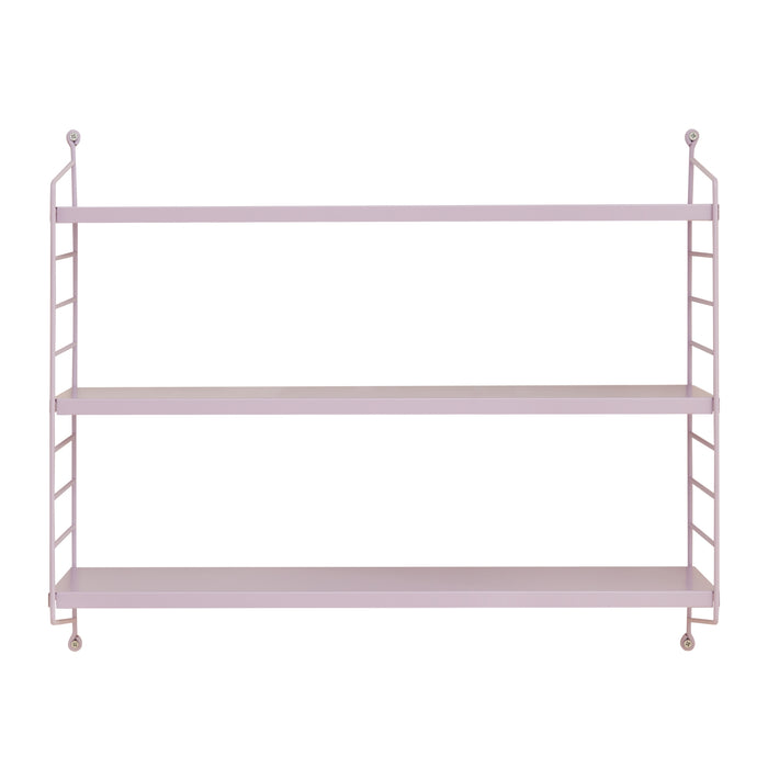 Scaffale da Parete Strängnäs a 3 Ripiani Regolabili 50 x 60 x 15 cm Acciaio Lilla [en.casa]