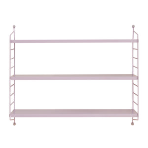 Set di 2 Scaffali da Parete Strängnäs a 3 Ripiani Regolabili  50 x 60 x 15 cm Acciaio Lilla [en.casa]