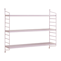 Set di 3 Scaffali da Parete Strängnäs a 3 Ripiani Regolabili  50 x 60 x 15 cm Acciaio Lilla [en.casa]