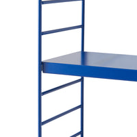 Scaffale da Parete Strängnäs a 3 Ripiani Regolabili 50 x 60 x 15 cm Acciaio Blu [en.casa]