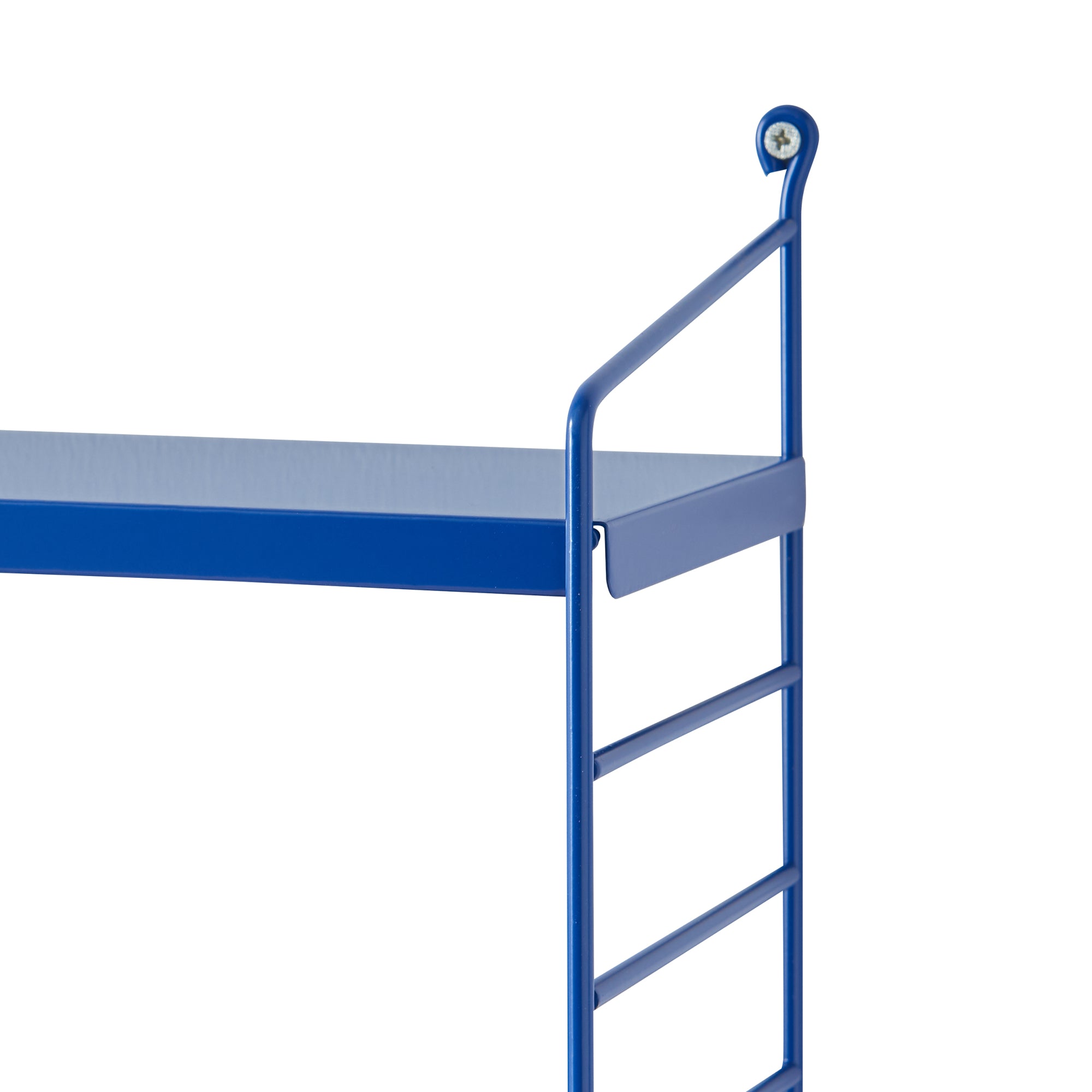 Scaffale da Parete Strängnäs a 3 Ripiani Regolabili 50 x 60 x 15 cm Acciaio Blu [en.casa]