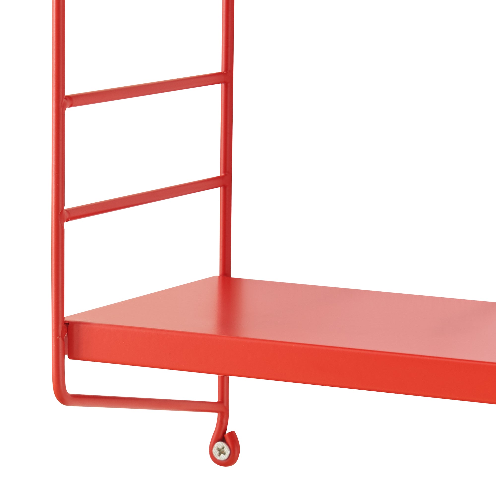 Set di 4 Scaffali da Parete Strängnäs a 3 Ripiani Regolabili  50 x 60 x 15 cm Acciaio Rosso [en.casa]