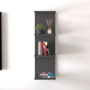 Mensola da Parete Surahammar Libreria Scaffale a Muro con 4 Ripiani - Nero [en.casa]