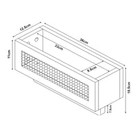 Mensola da Parete Tervola in Bambù con Asta Portasciugamani - Nero / Naturale [en.casa]