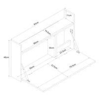 Scrivania Ribaltabile Rautalampi da Parete - Effetto Rovere [en.casa]
