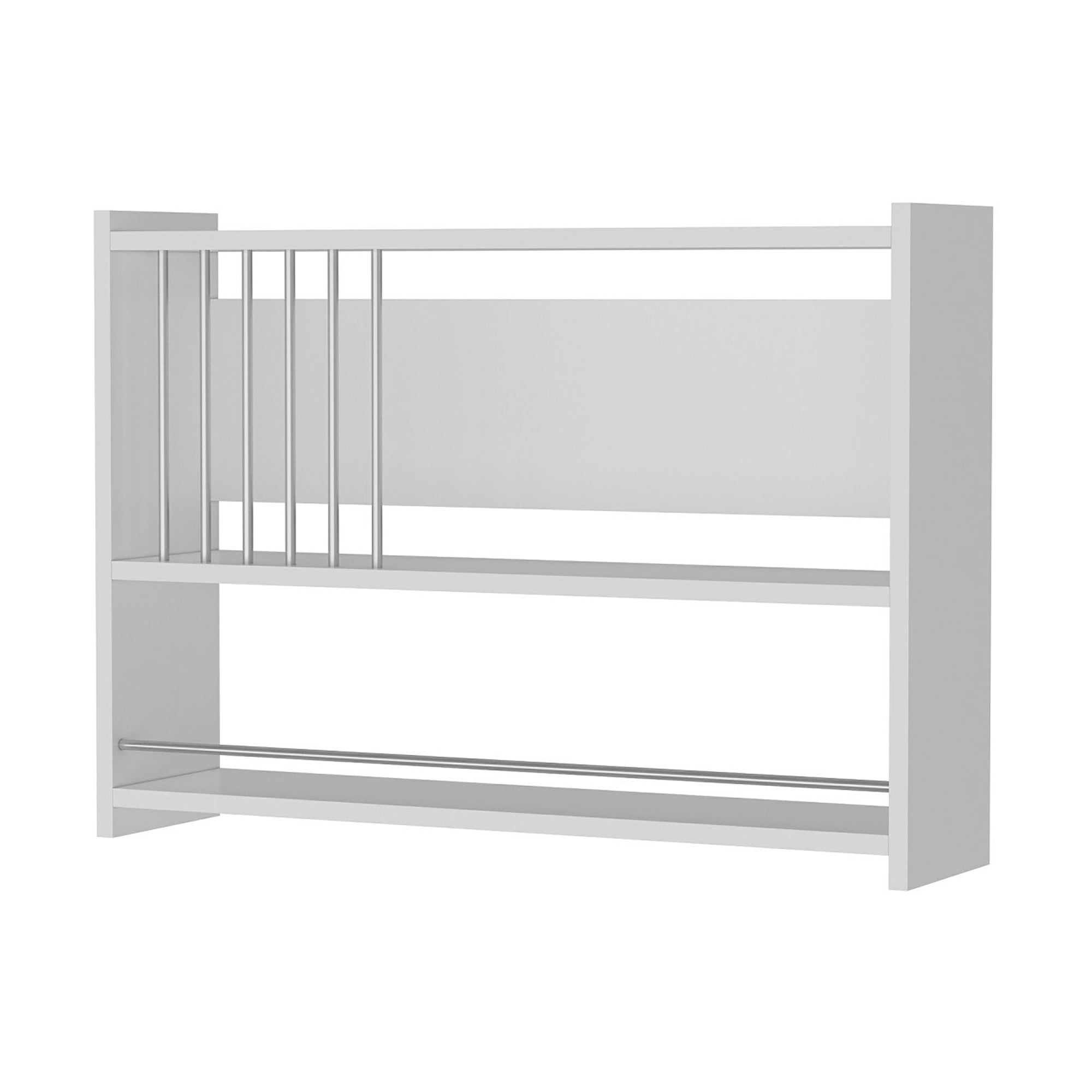 Mensola da parete a 3 livelli per cucina 60 x 84 x 20 cm bianco 03_0007030