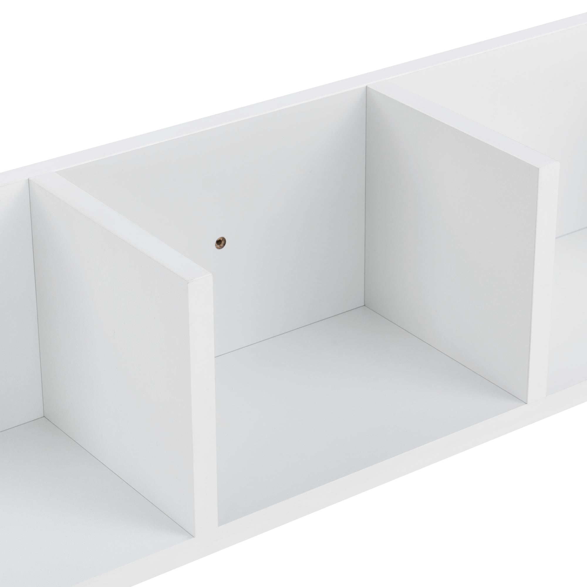 Pensile di design elegante scaffale sospeso 4 contenitori 95 cm bianco 03_0005843