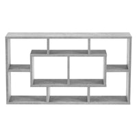 Mensola da Parete a Forma Rettangolare con 8 Scomparti 85 x 16 x 48 cm Scaffale Pensile con Ripiani Portaoggetti