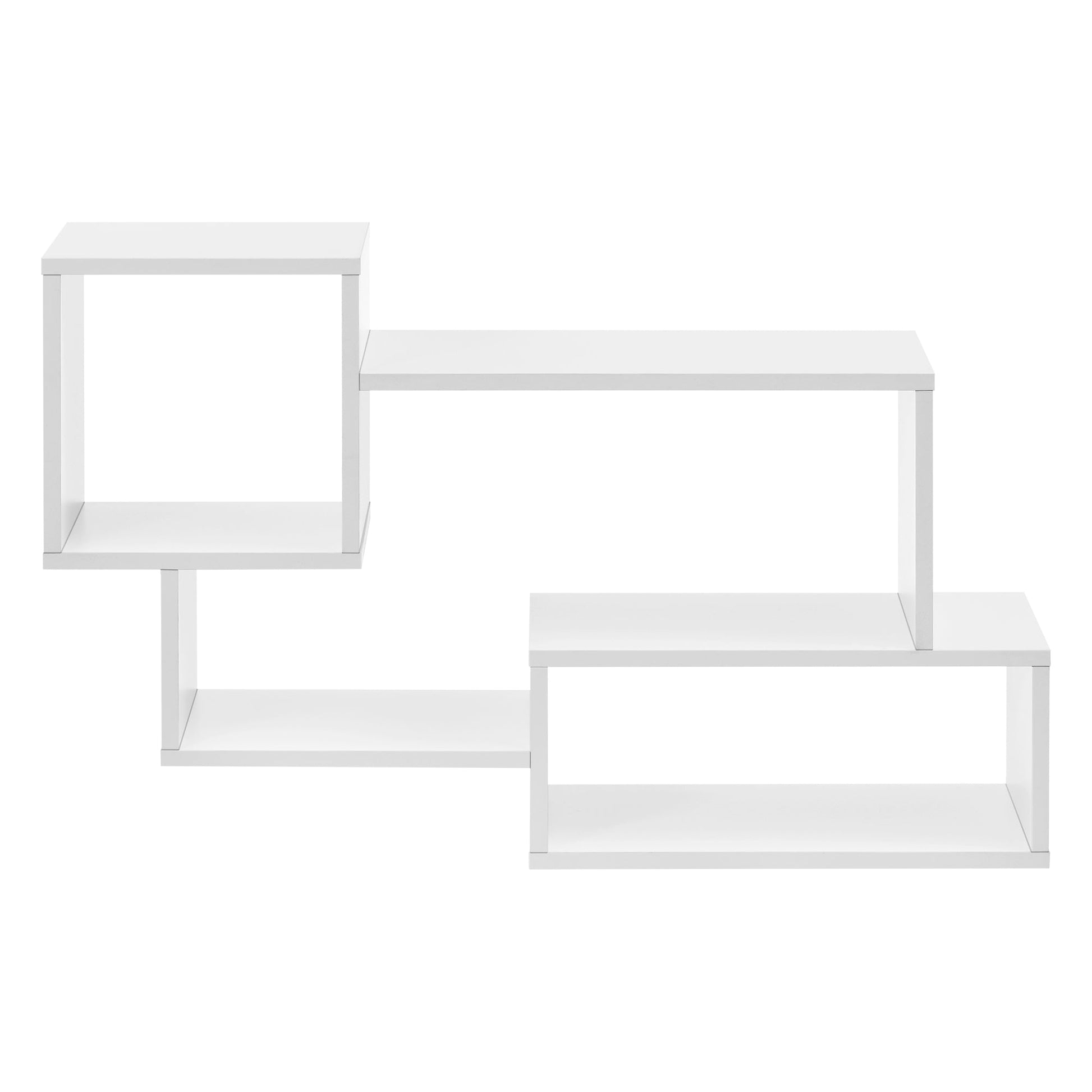 Mensola pensile di design con 3 ripiani portaoggetti 87 cm bianco 03_0005199