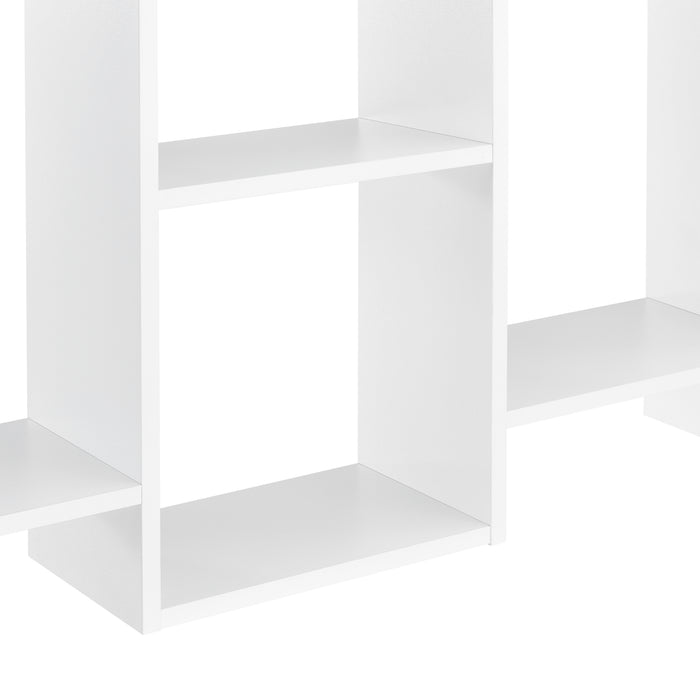 Mensola da Parete Jessheim a 7 Scomparti Portaoggetti - Bianco Opaco [en.casa]