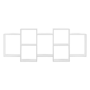 Mensola da Parete Jessheim a 7 Scomparti Portaoggetti - Bianco Opaco [en.casa]