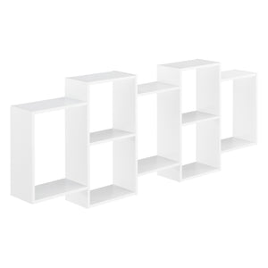 Mensola da Parete Jessheim a 7 Scomparti Portaoggetti - Bianco Opaco [en.casa]