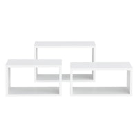 Set di 3 Mensole da Parete a Forma Rettangolare in Misure Diverse 3 Scaffali da Muro con 2 Ripiani Portaoggetti -