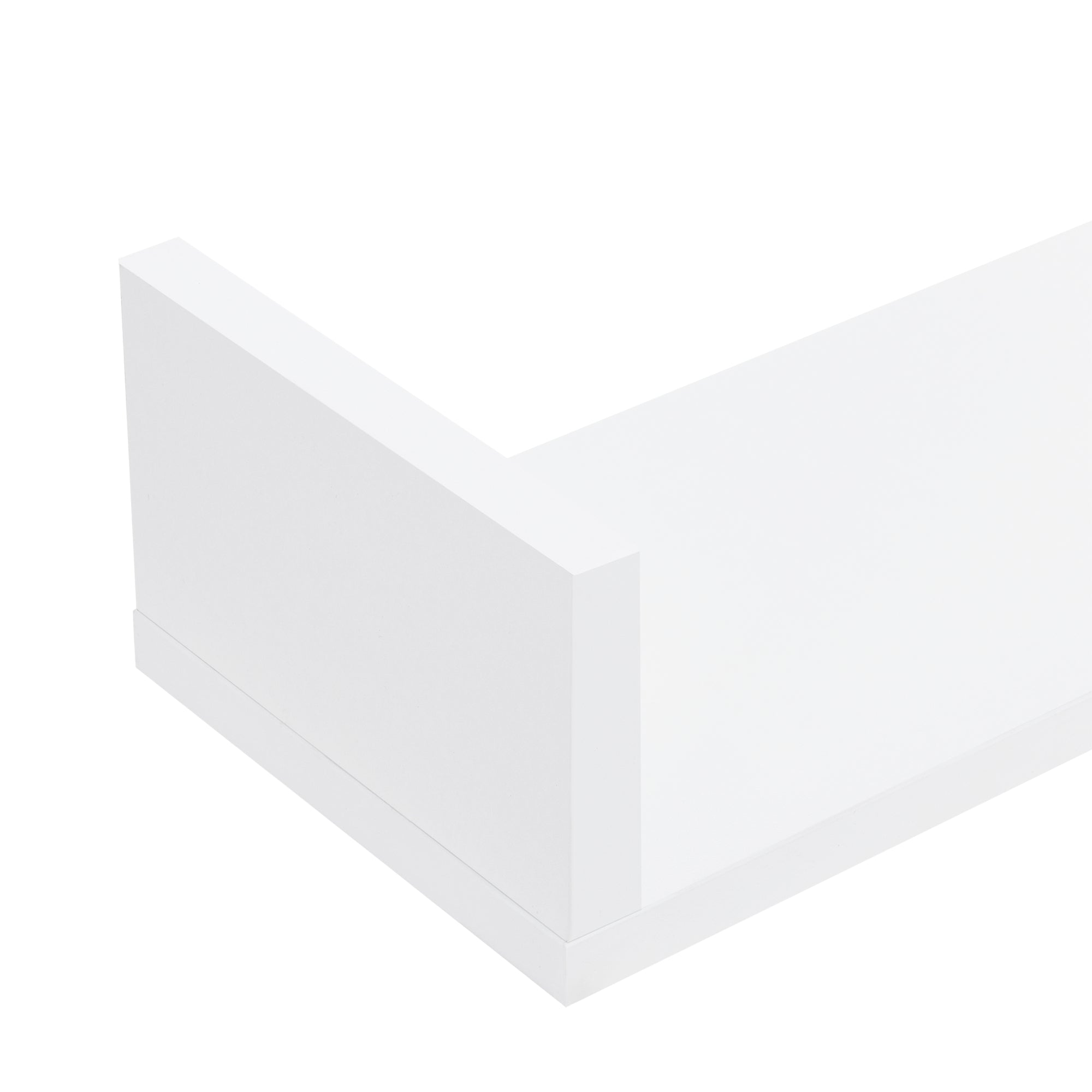 Set da 3 Mensole da Parete in Misure Diverse 3 Consolli Pensili a Forma di U Portaoggetti Libreria - Bianco