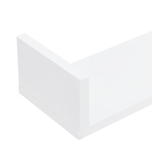 Set da 3 Mensole da Parete in Misure Diverse 3 Consolli Pensili a Forma di U Portaoggetti Libreria - Bianco