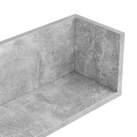 Set da 2 Mensole da Parete a Forma di L 75 x 16,5 x 16,5 cm 2 Consolle Pensili da Muro Libreria Portaoggetti - Effetto