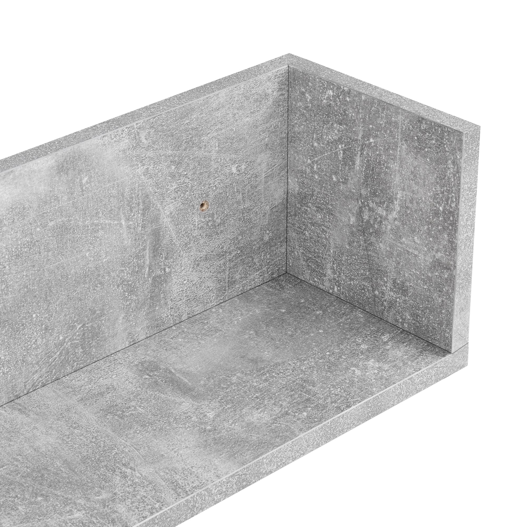 Set da 2 Mensole da Parete a Forma di L 75 x 16,5 x 16,5 cm 2 Consolle Pensili da Muro Libreria Portaoggetti - Effetto