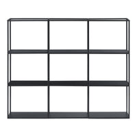 Mensola a muro 130 x 18 x 110 cm nero 03_0007032